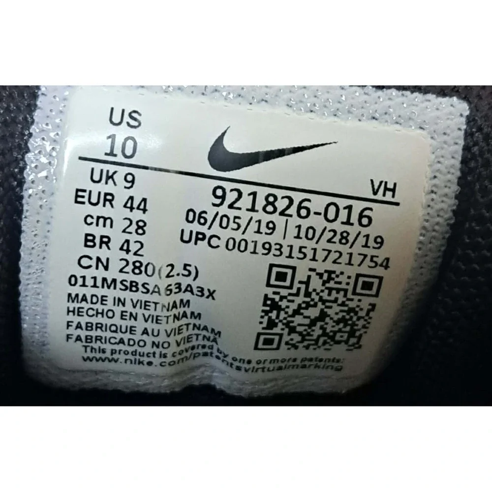 Nike‎ Air Max 97 Shoes Mens Size 10 Silver Black Running Sneakers 921826-016